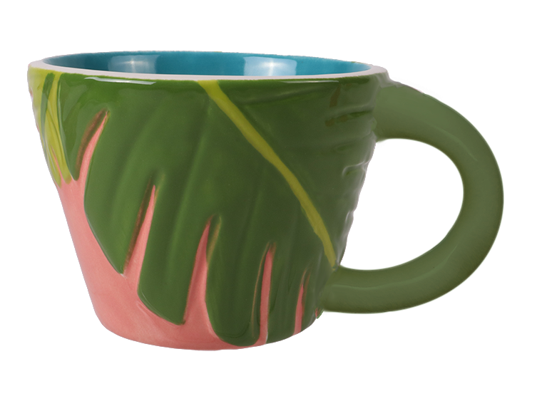 Monstera Leaf Latte Mug