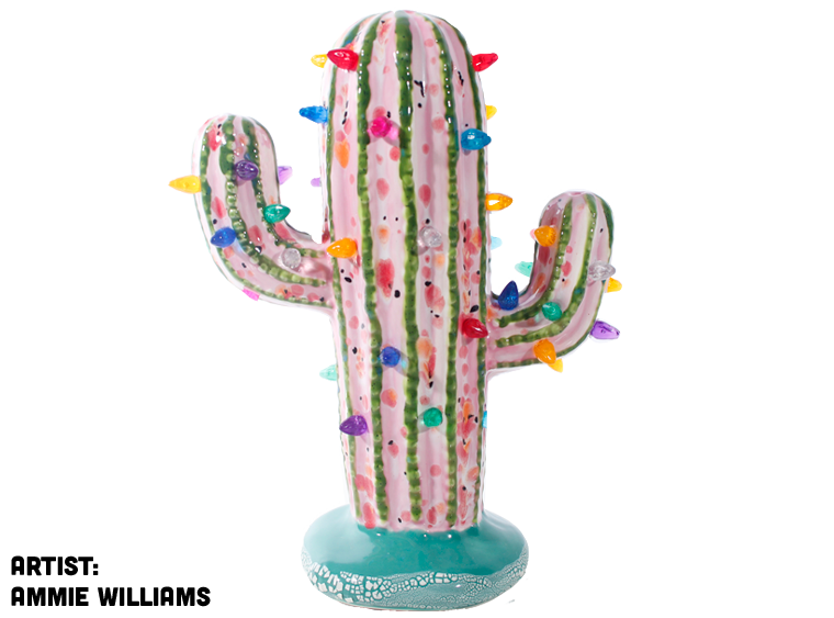 Lighted Christmas Cactus